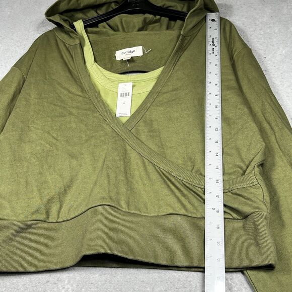 PORRIDGE Anthropologie Hooded Sweatshirt Women's Size XL Green (Moss) NWT - Picture 6 of 10